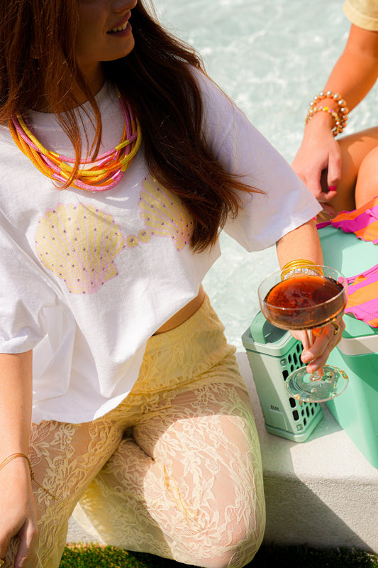 SEASHELL BIKINI TEE | CREWNECK