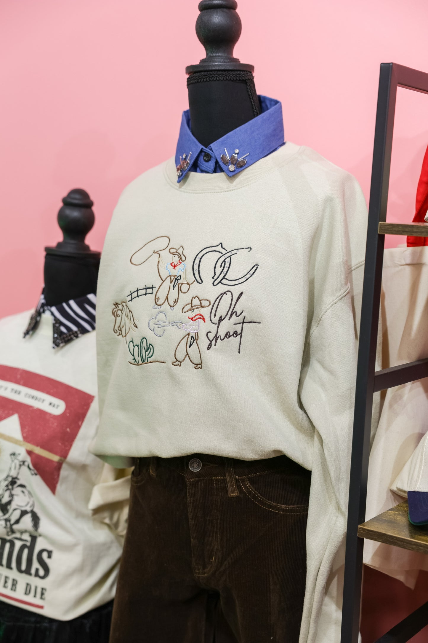 OH SHOOT EMBROIDERED CREWNECK