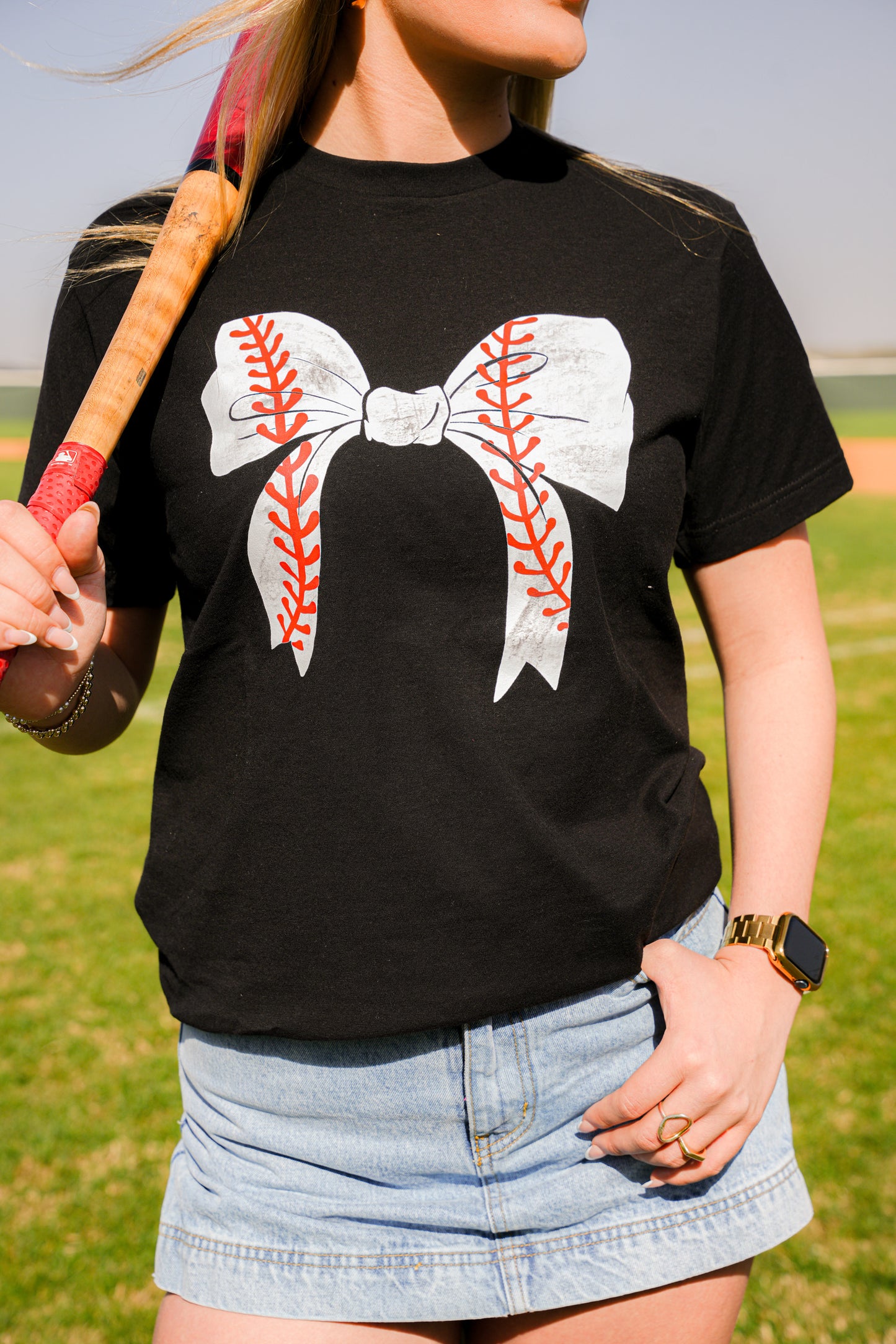 BASEBALL BOW TEE