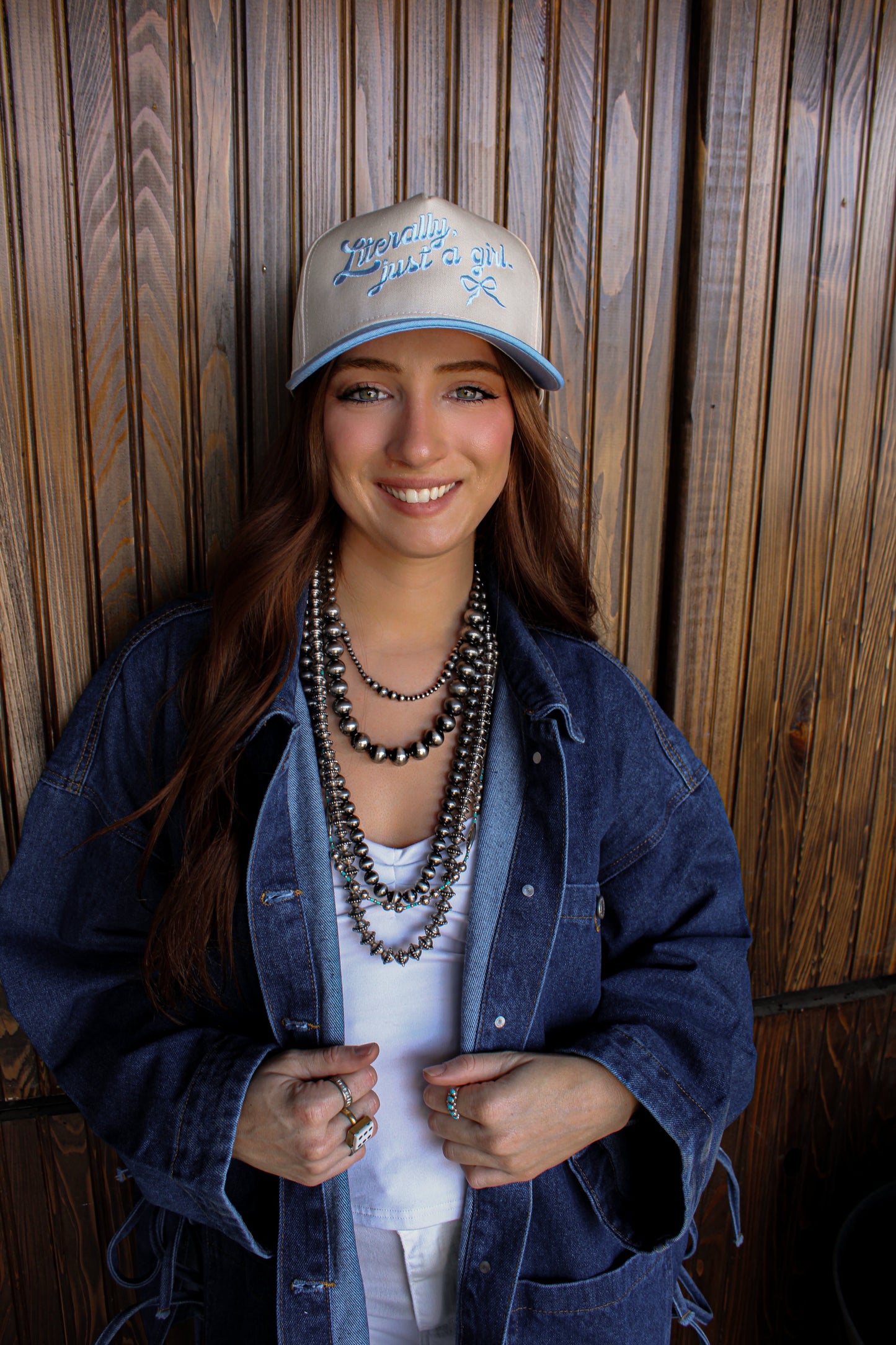 LITERALLY JUST A GIRL CANVAS CAP