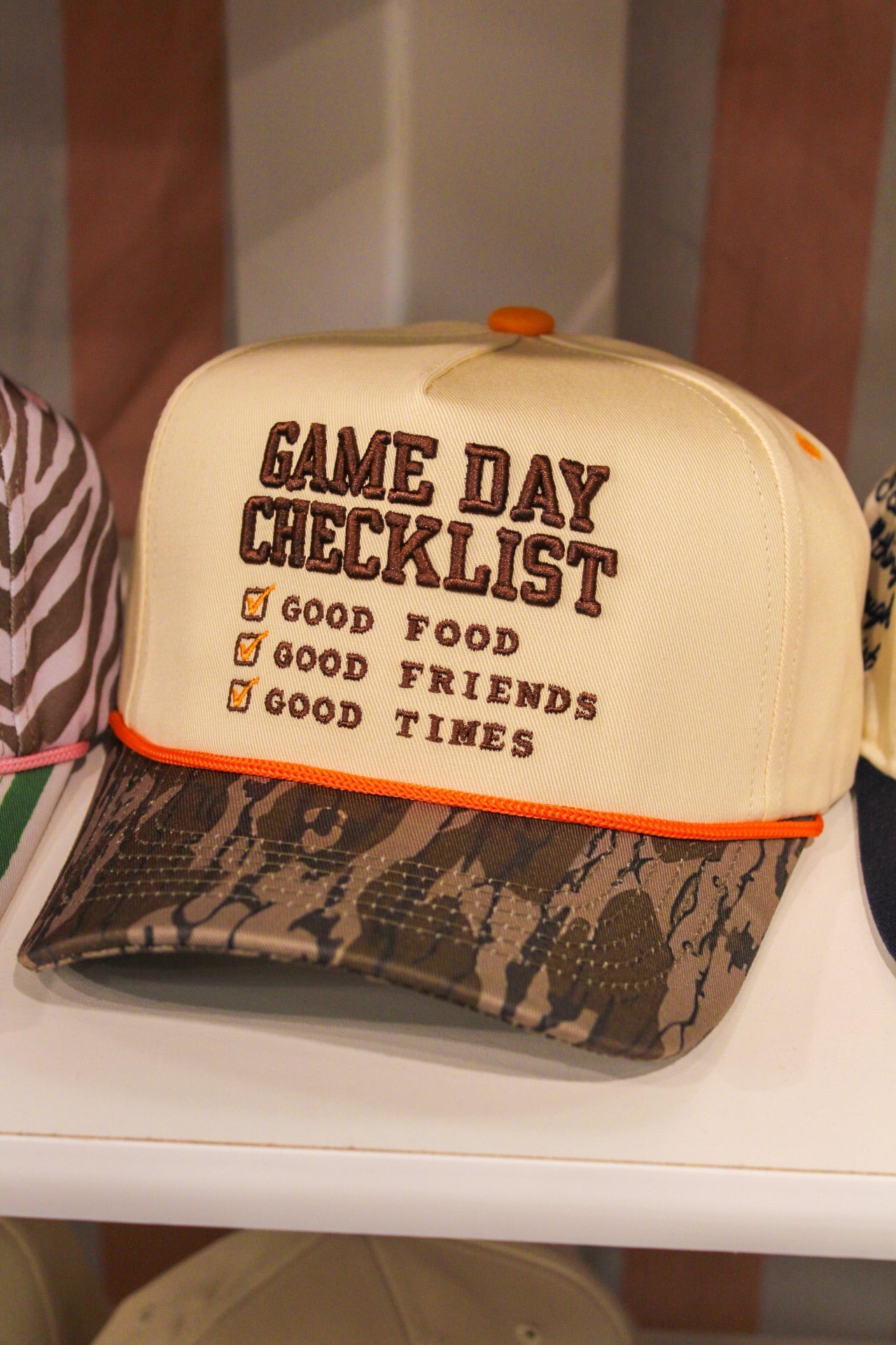 GAME DAY CHECK LIST CANVAS CAP