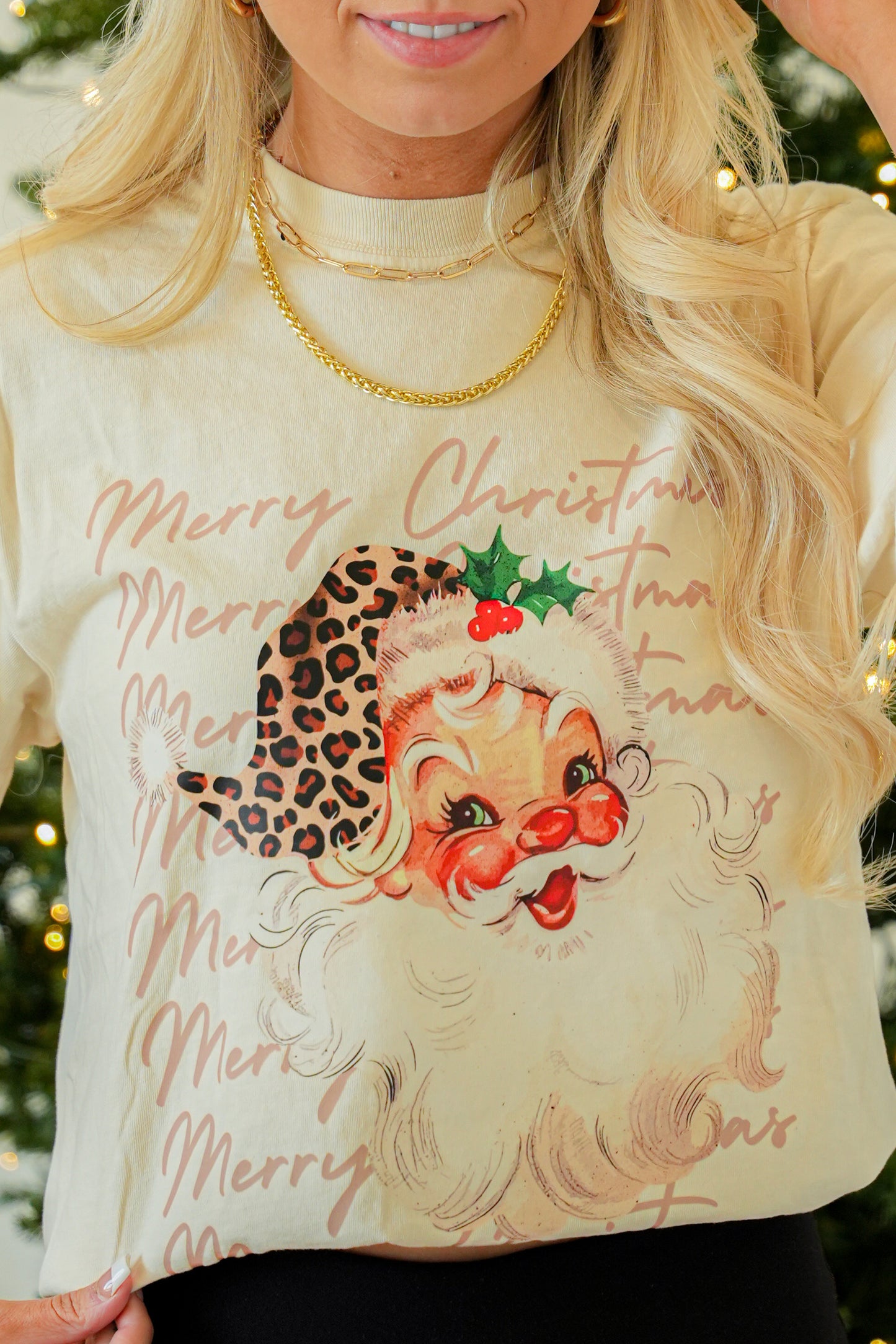 LEOPARD SANTA TEE