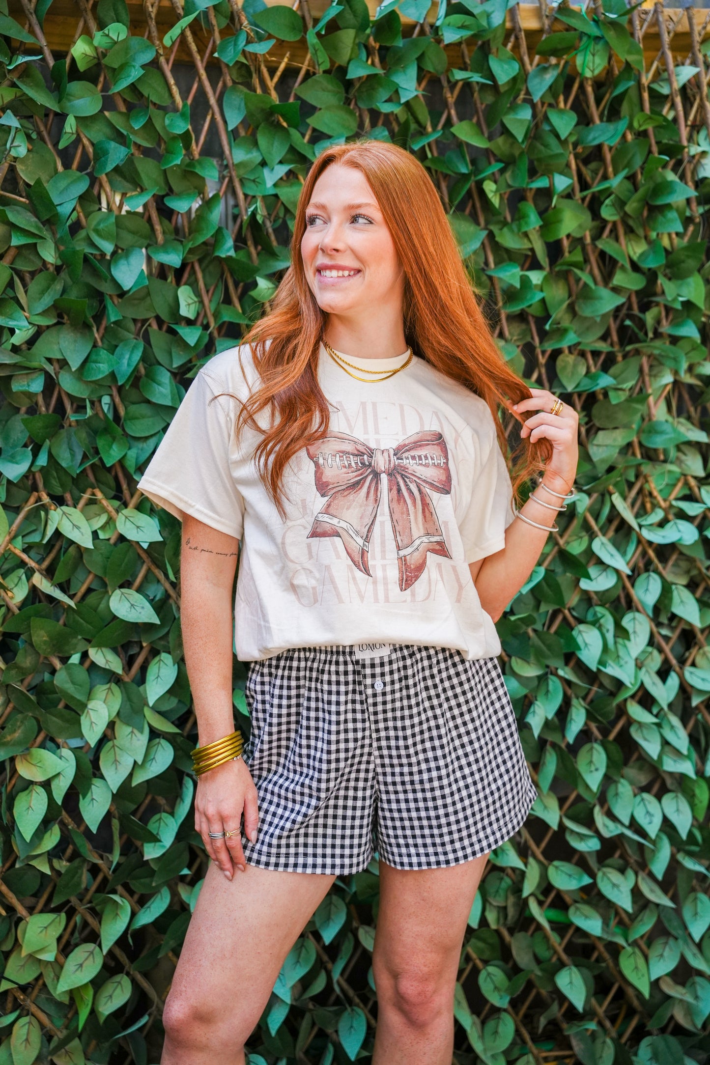 FOOTBALL BOW TEE