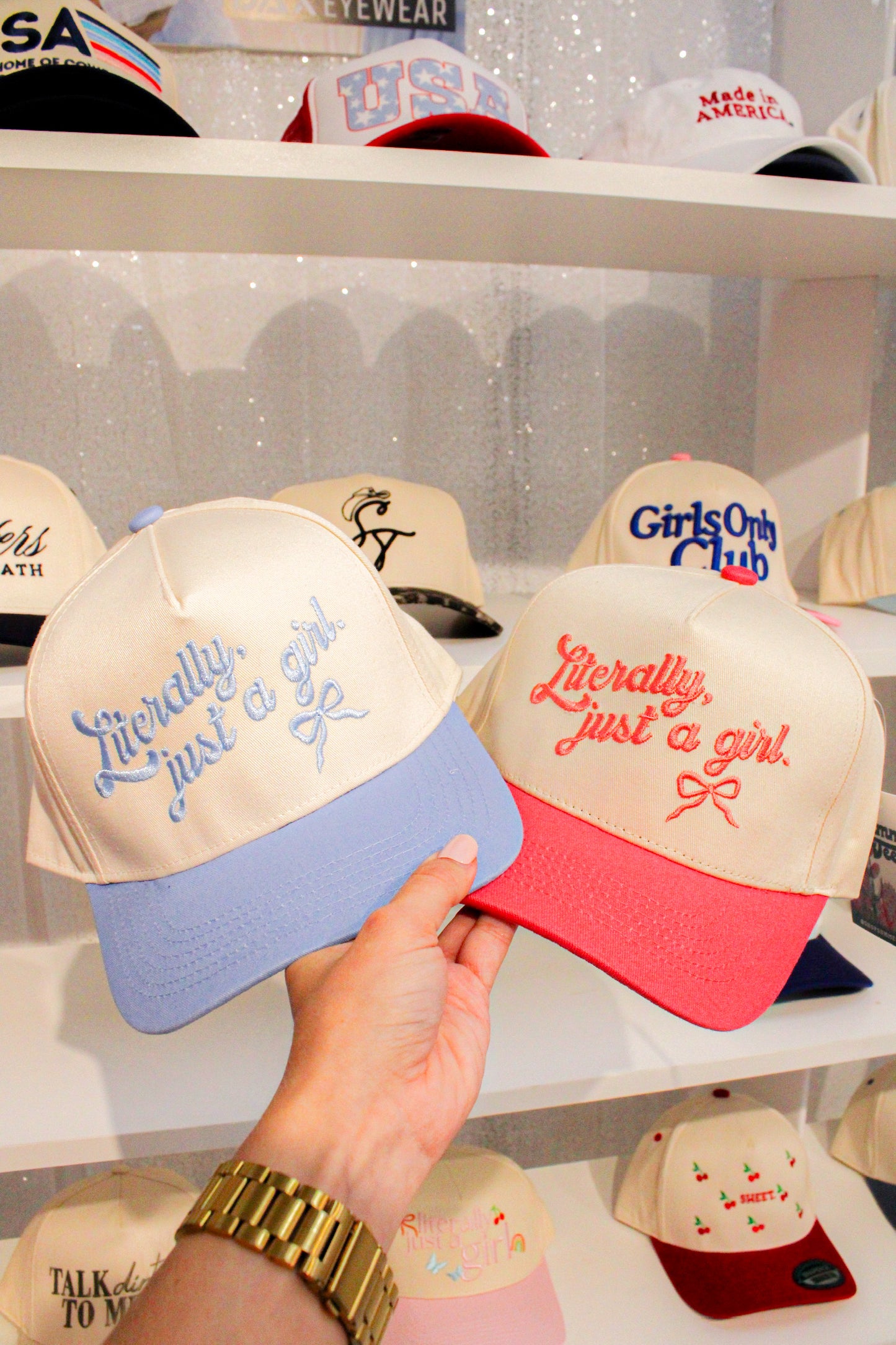 LITERALLY JUST A GIRL CANVAS CAP