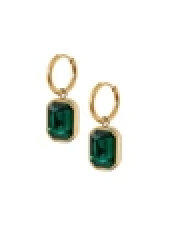 NUTCRACKER - DIANA GREEN HUGGIE CHARM EARRINGS
