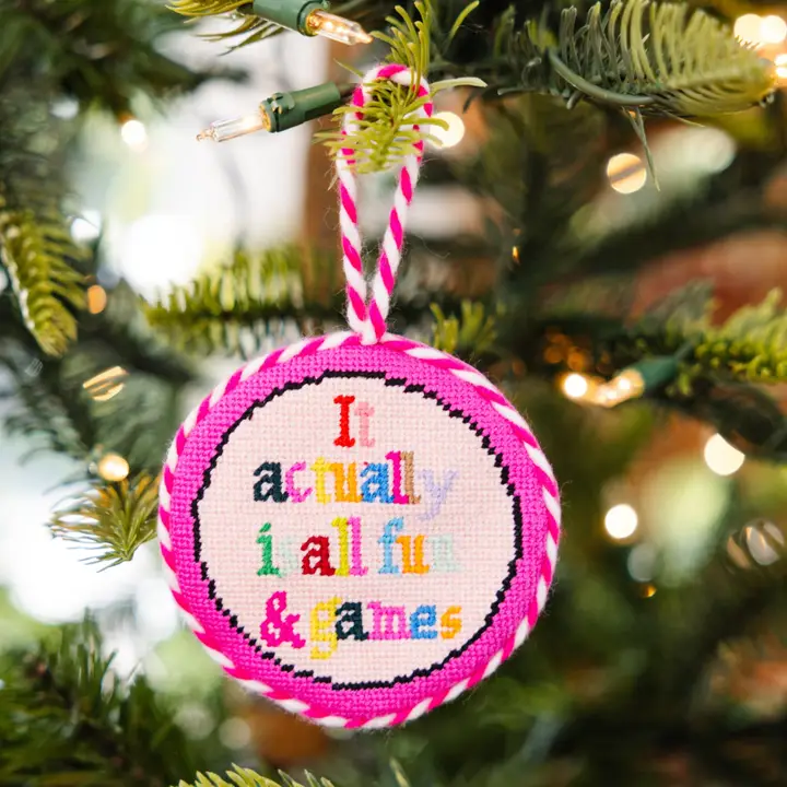NUTCRACKER - FUN AND GAMES NEEDLEPOINT ORNAMENT