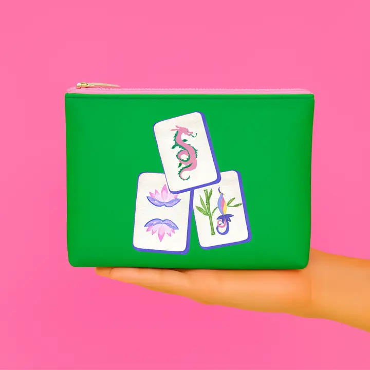 NUTCRACKER - MAHJ TILE LEATHER POUCH