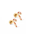 NUTCRACKER - PEPPERMINT TWIST SCREWBACK STUD EARRINGS