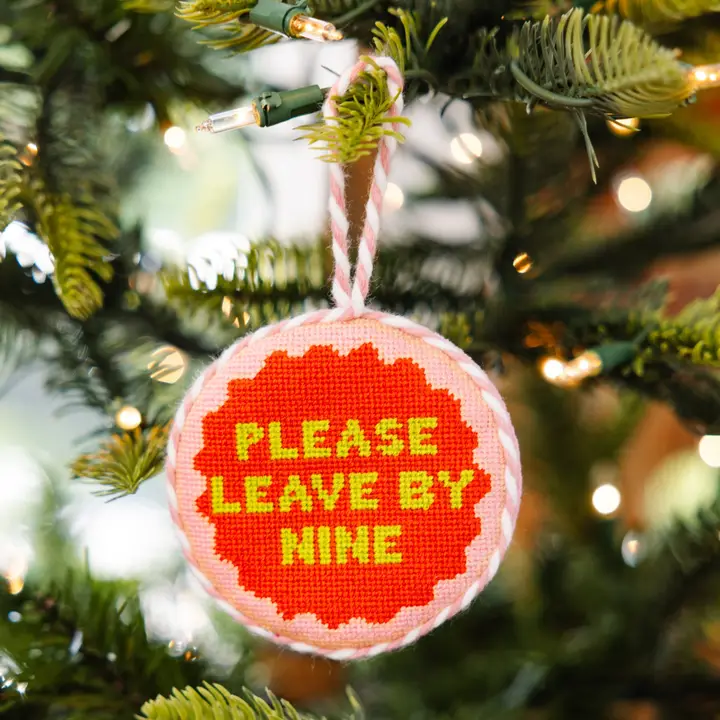 NUTCRACKER - LEAVE BY NINE NEEDLEPOINT ORNAMENT