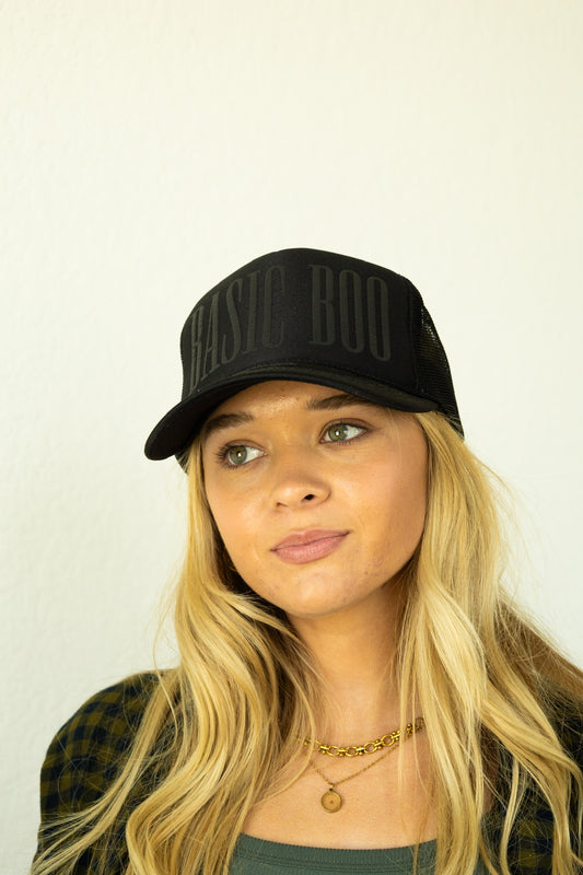 BASIC BOO PUFF TRUCKER HAT