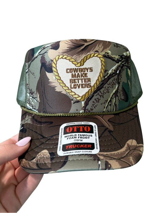 COWBOYS MAKE BETTER LOVERS TRUCKER HAT