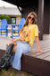 GINA PINK LABEL LIGHTNING COWBOY TEE