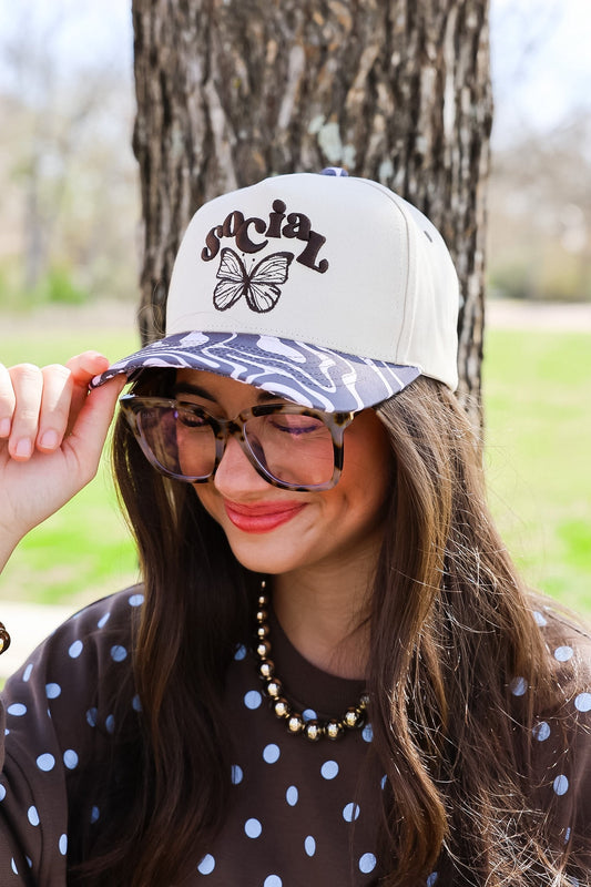 SOCIAL BUTTERFLY CANVAS CAP