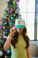VINTAGE PINK SANTA TRUCKER HAT