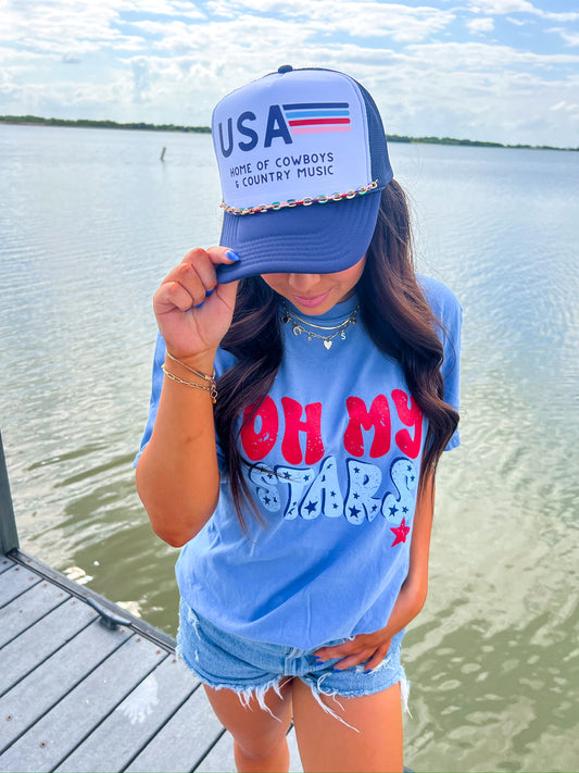 USA Home Of The Cowboys Trucker Hat