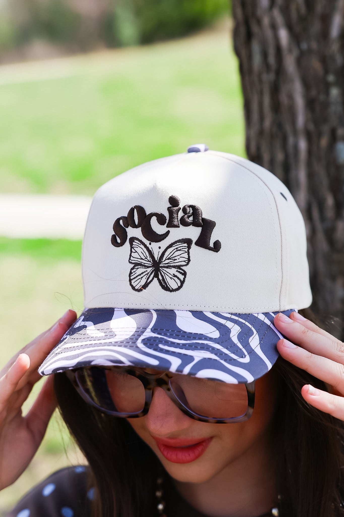 SOCIAL BUTTERFLY CANVAS CAP