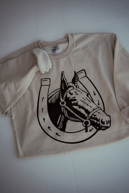 LUCKY HORSE CREWNECK