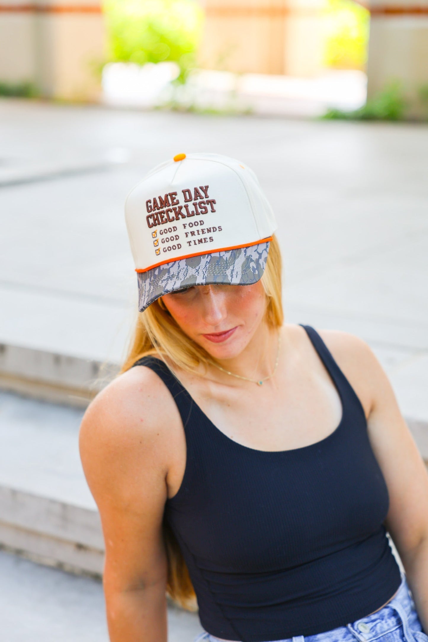GAME DAY CHECK LIST CANVAS CAP
