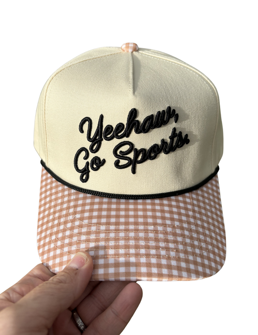 GO SPORTS GINGHAM CANVAS CAP