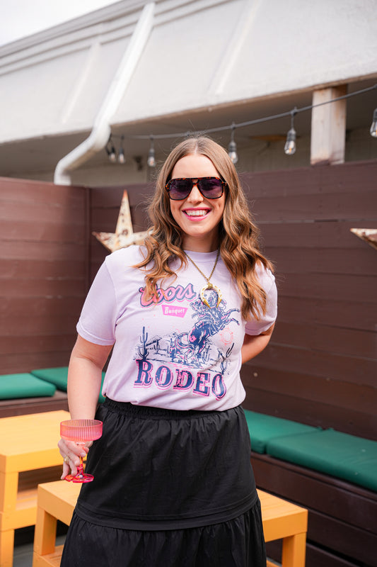 PINK COORS RODEO TEE
