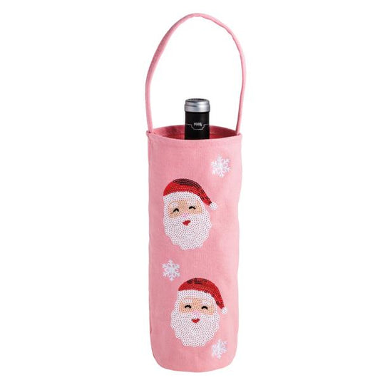 NUTCRACKER - SANTA SEQUIN WINE BAG