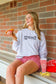 HERE FOR THE SNACKS CUSTOM CREWNECK