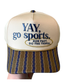 YAY, GO SPORTS CANVAS CAP