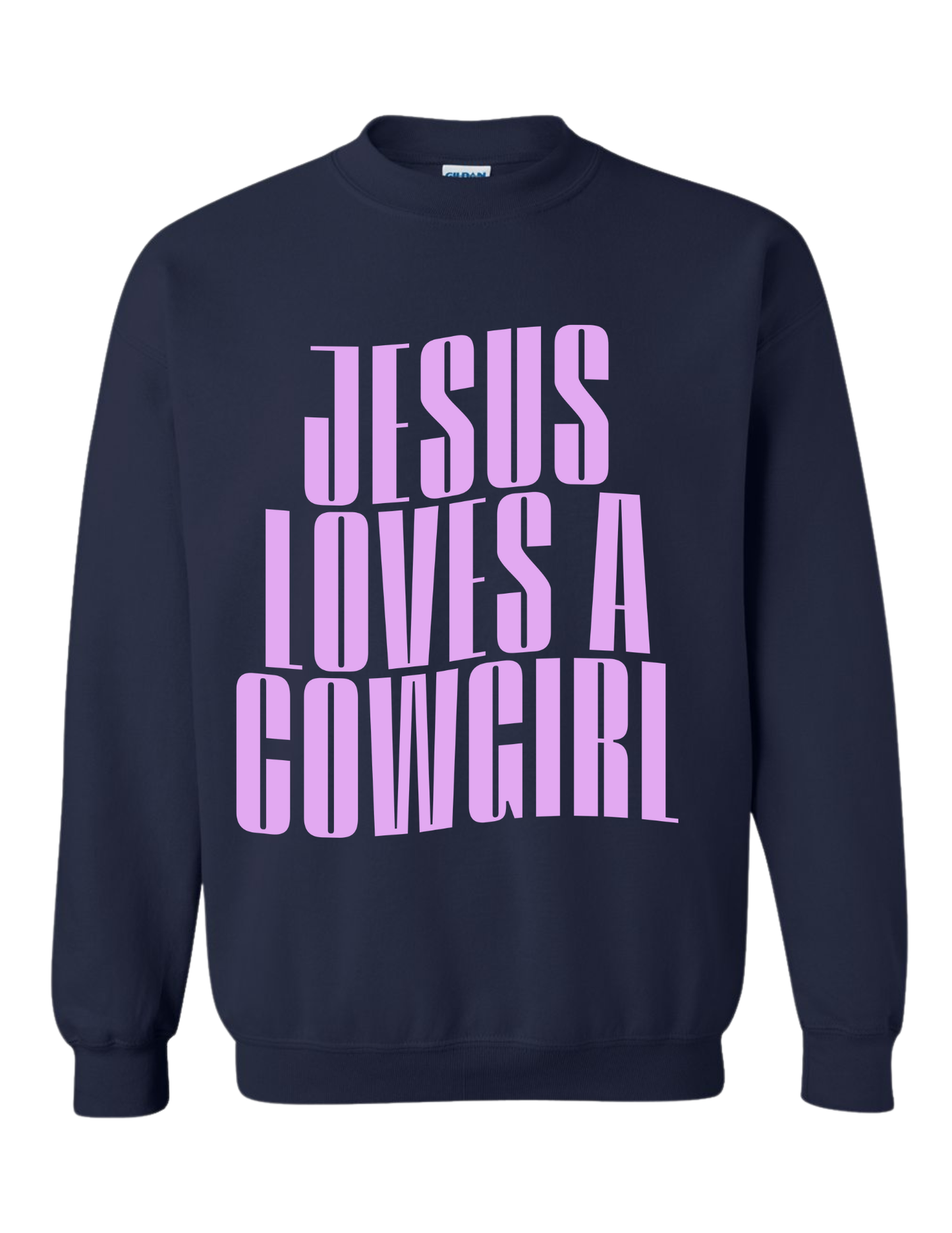 JESUS LOVES A COWGIRL TEE | CREWNECK