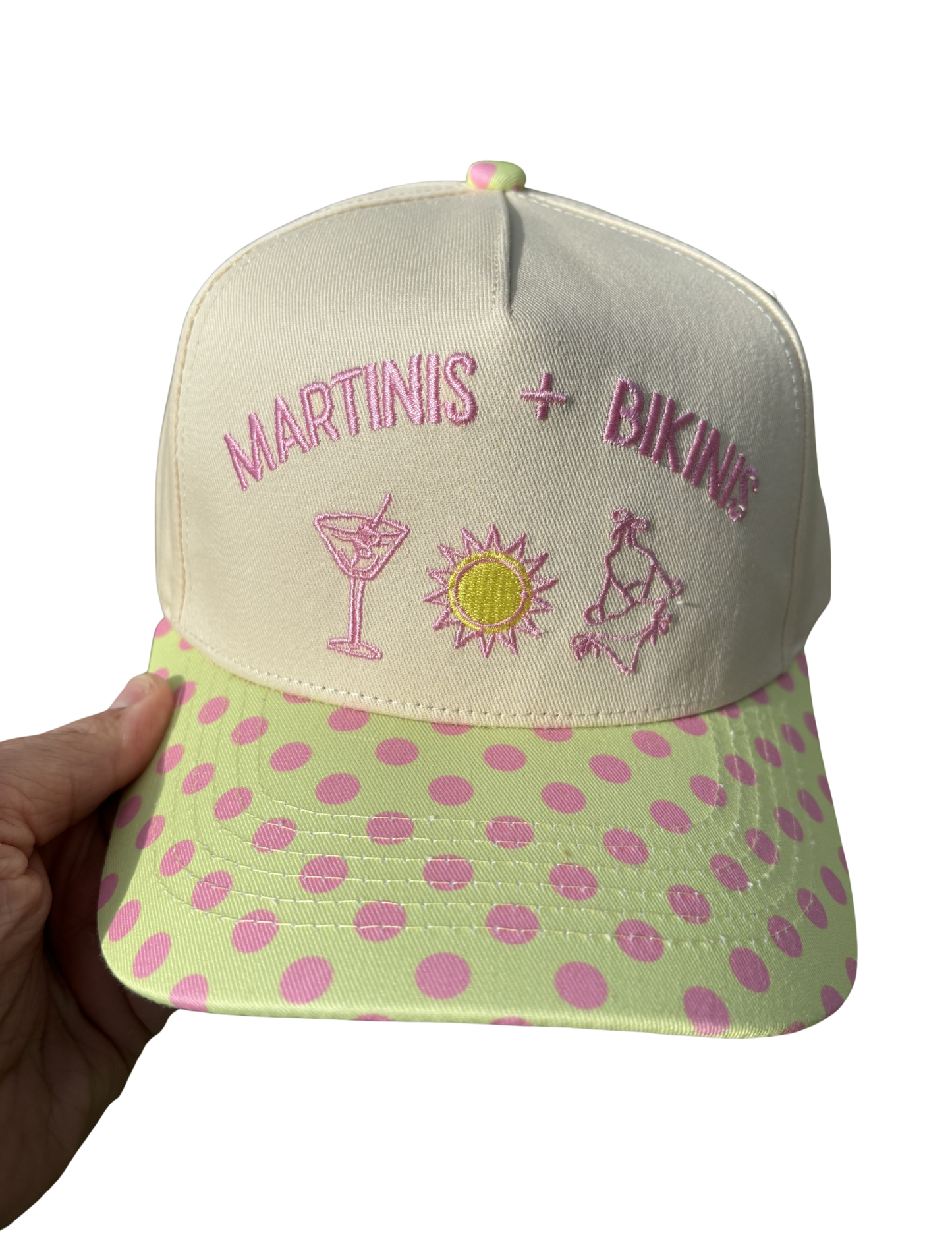 MARTINIS & BIKINIS CANVAS CAP