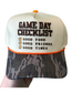 GAME DAY CHECK LIST CANVAS CAP
