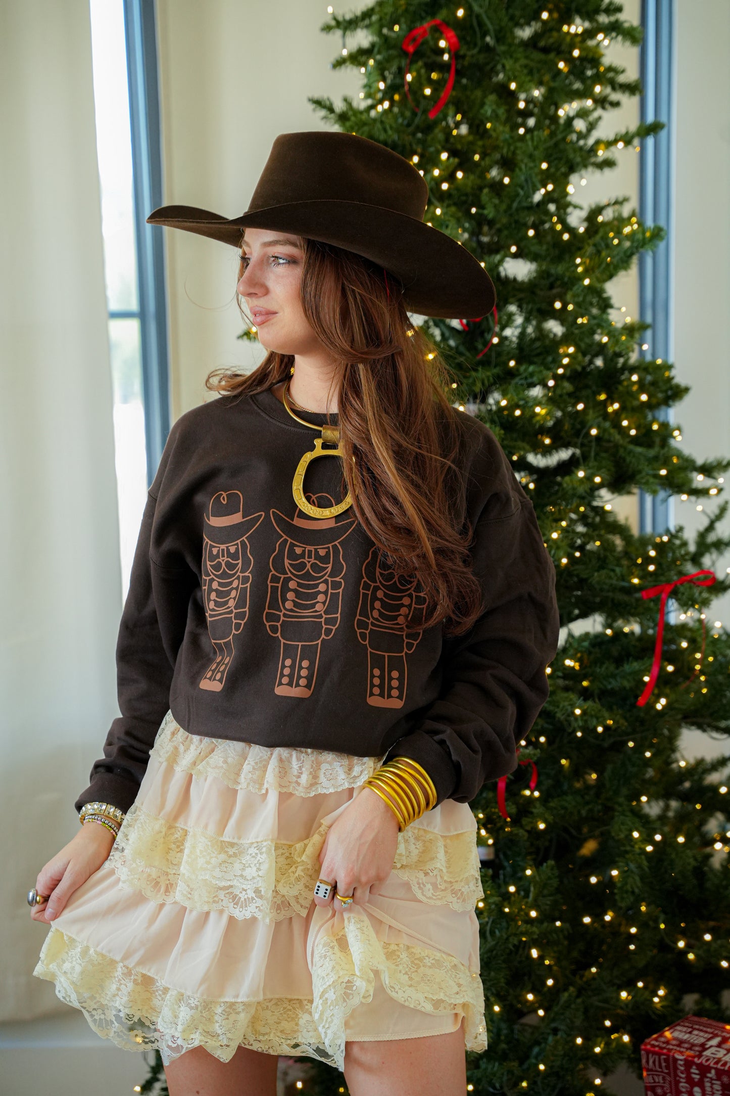 COWBOY NUTCRACKER CREWNECK
