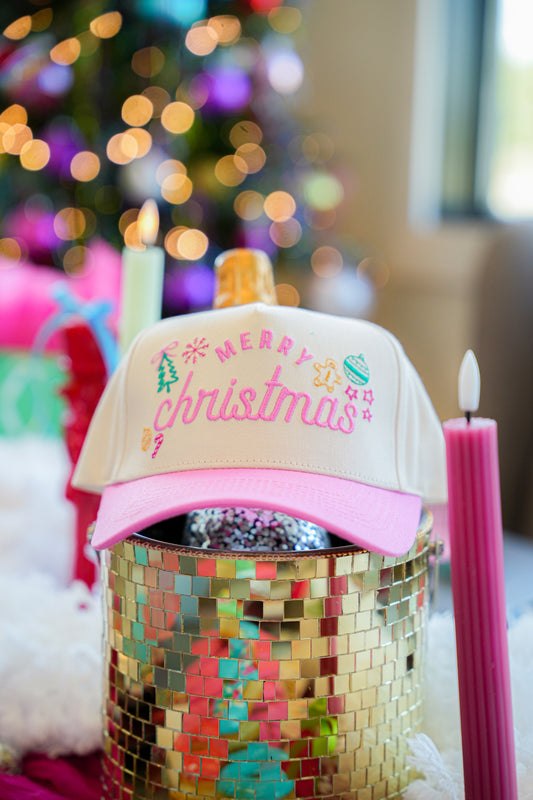 MERRY CHRISTMAS ICON CANVAS CAP