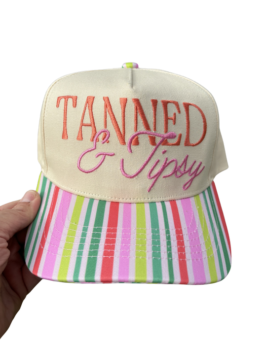 TANNED & TIPSY CANVAS CAP