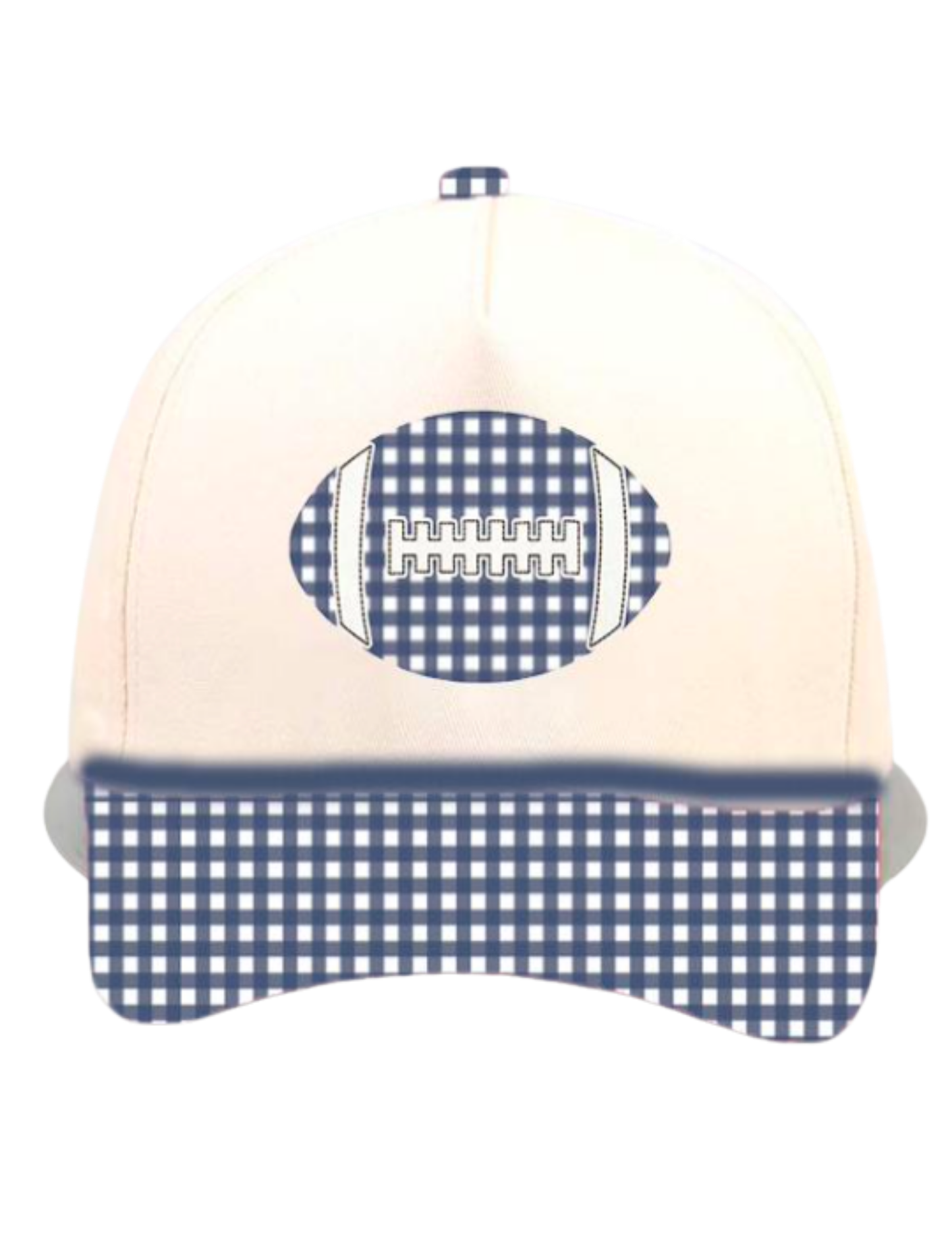 GINGHAM FOOTBALL CANVAS CAP