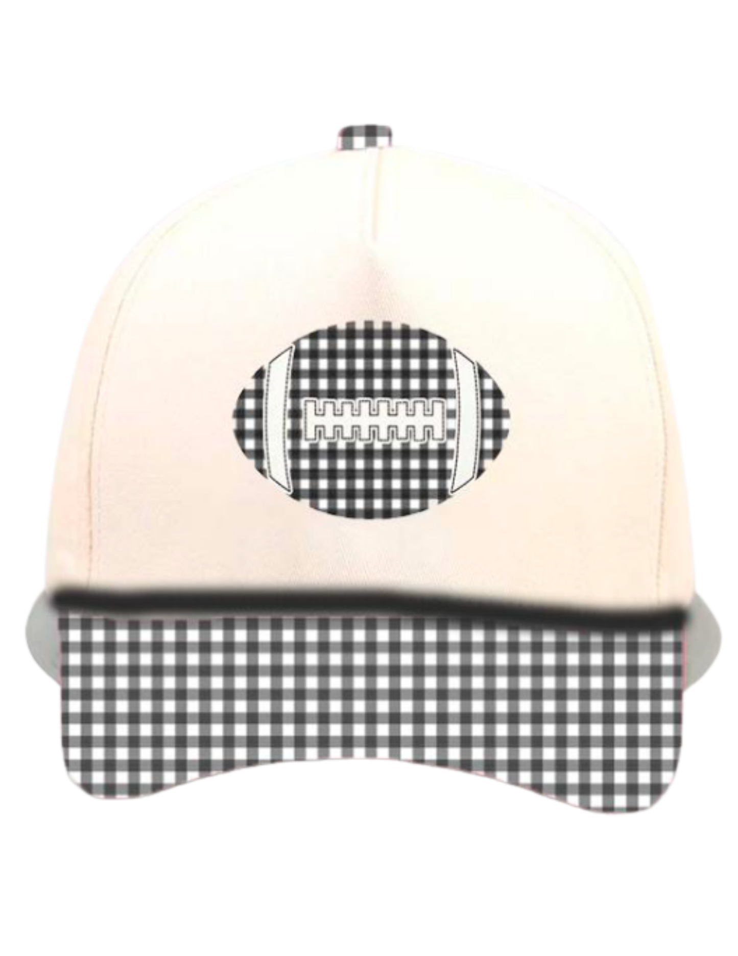 GINGHAM FOOTBALL CANVAS CAP