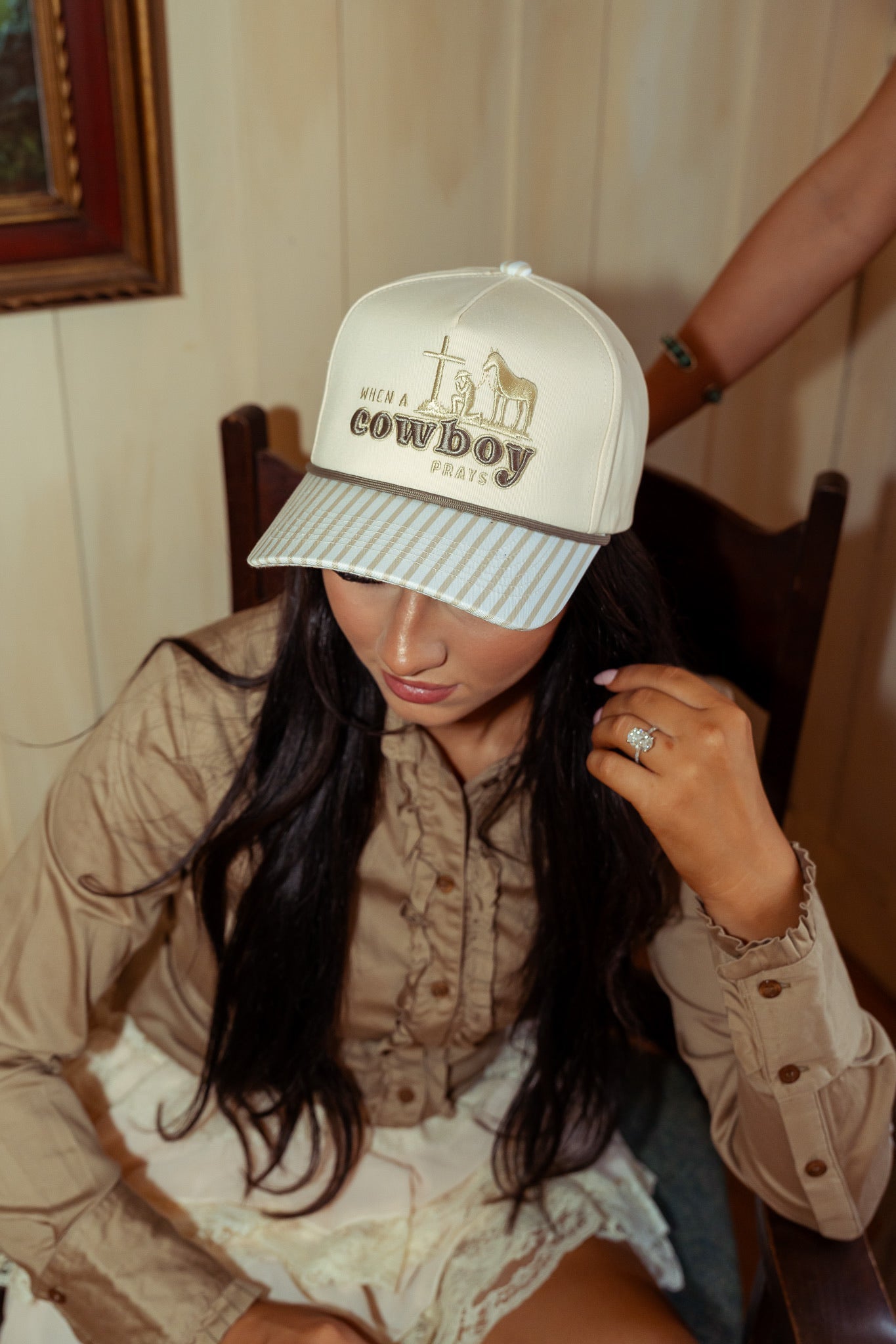 WHEN A COWBOY PRAYS CANVAS CAP