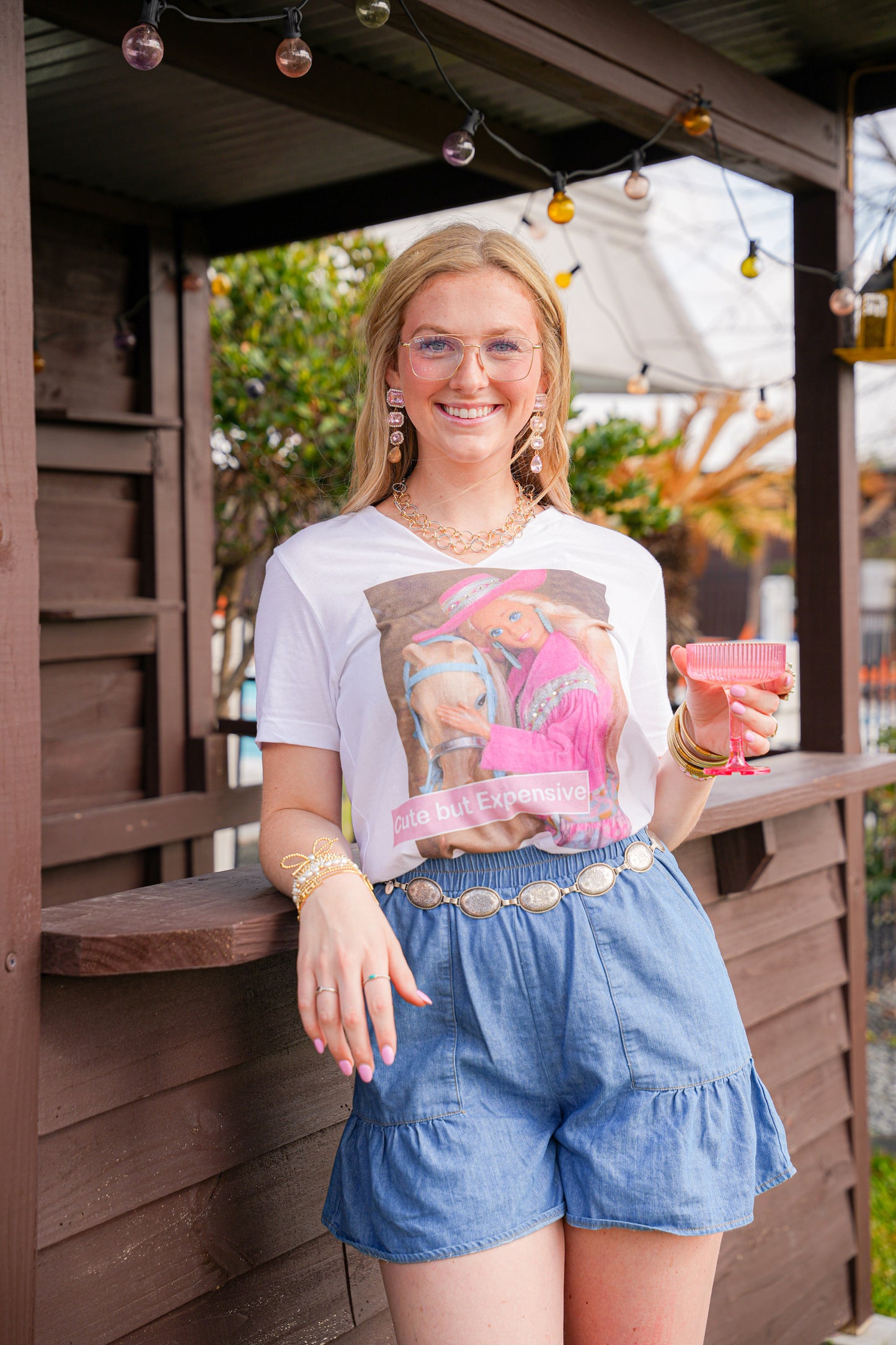 GINA PINK LABEL CUTE BUT EXPENSIVE TEE | CREWNECK