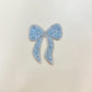 Rhinestone Bow Patch - Clear