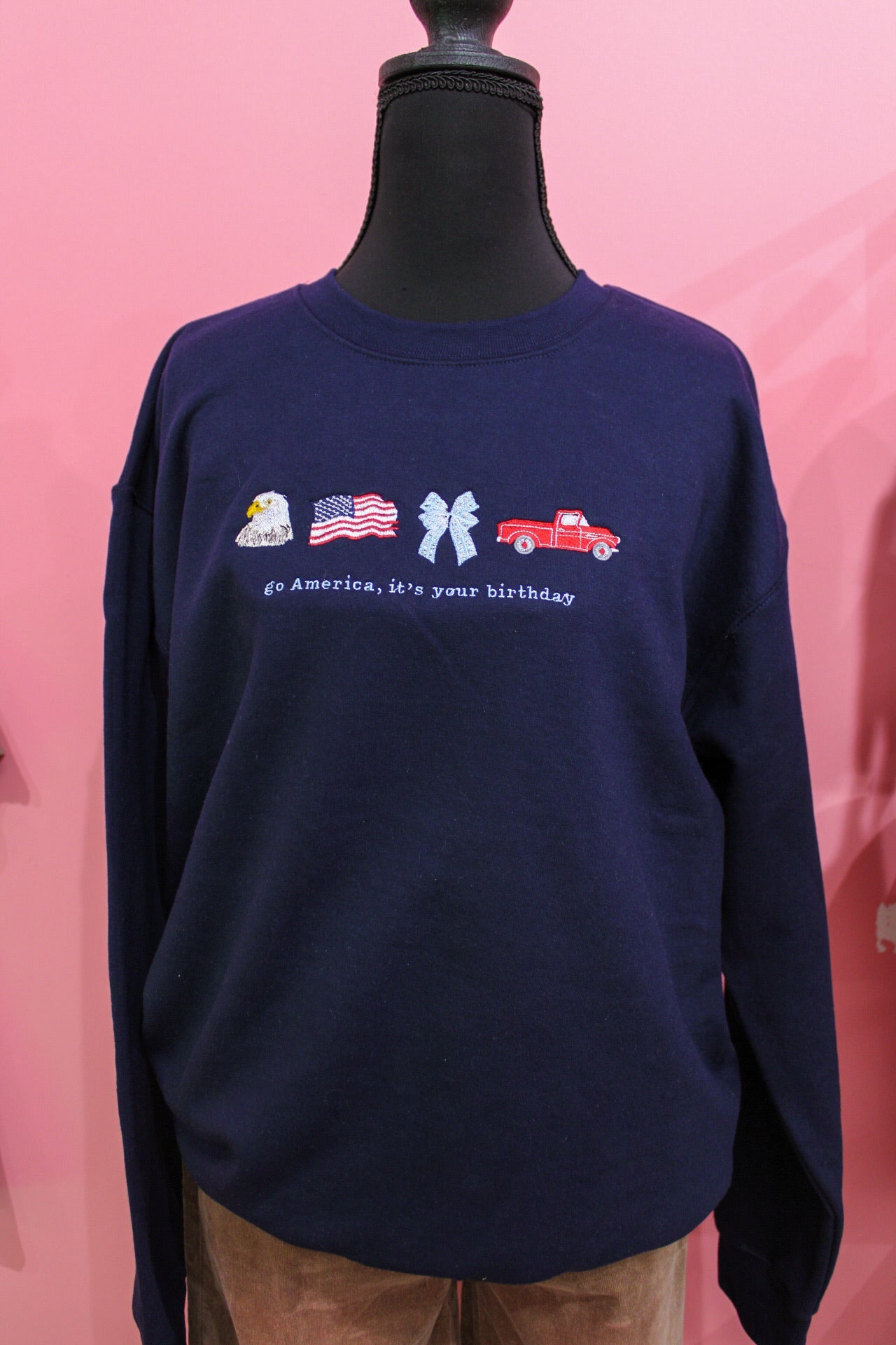 GO AMERICA, IT'S YOUR BIRTHDAY CREWNECK