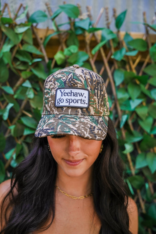 CAMO YEEHAW, GO SPORTS CANVAS CAP