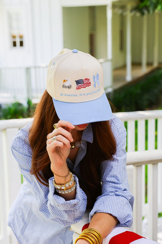 GO AMERICA, IT'S YOUR BIRTHDAY CANVAS CAP