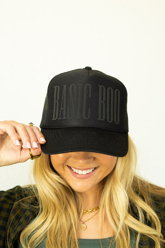 BASIC BOO PUFF TRUCKER HAT