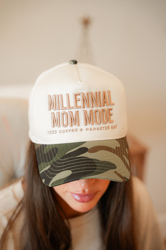 MILLENNIAL MOM MODE CANVAS CAP