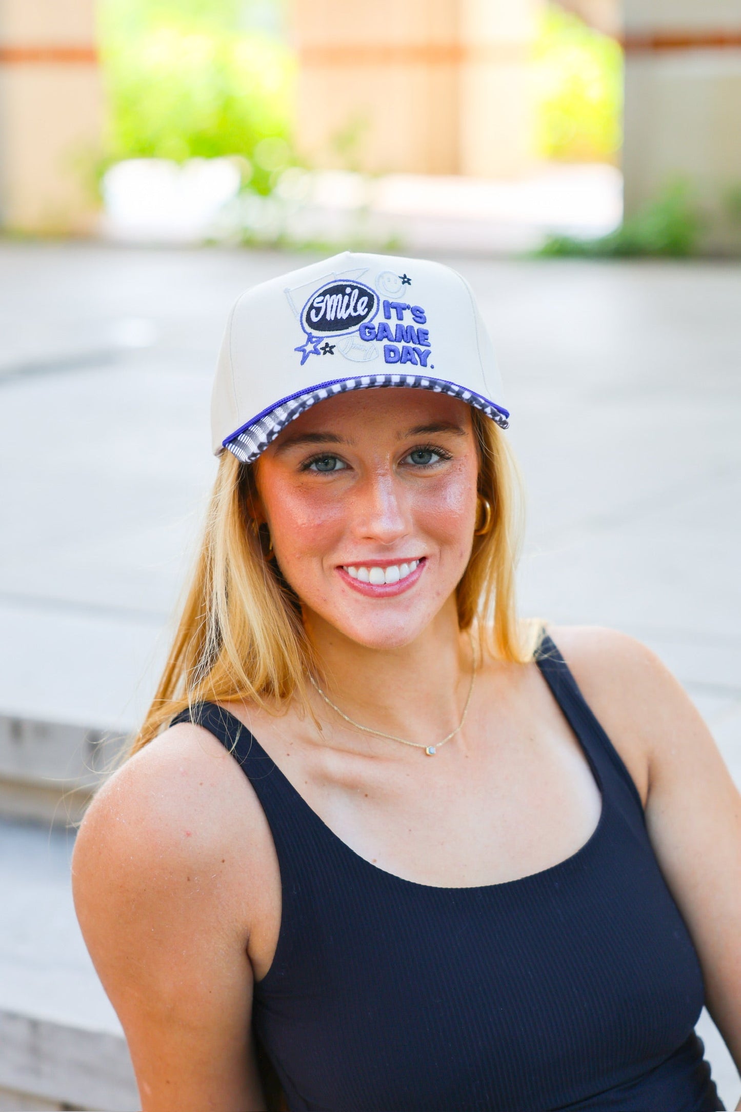 SMILE, IT’S GAME DAY CANVAS CAP