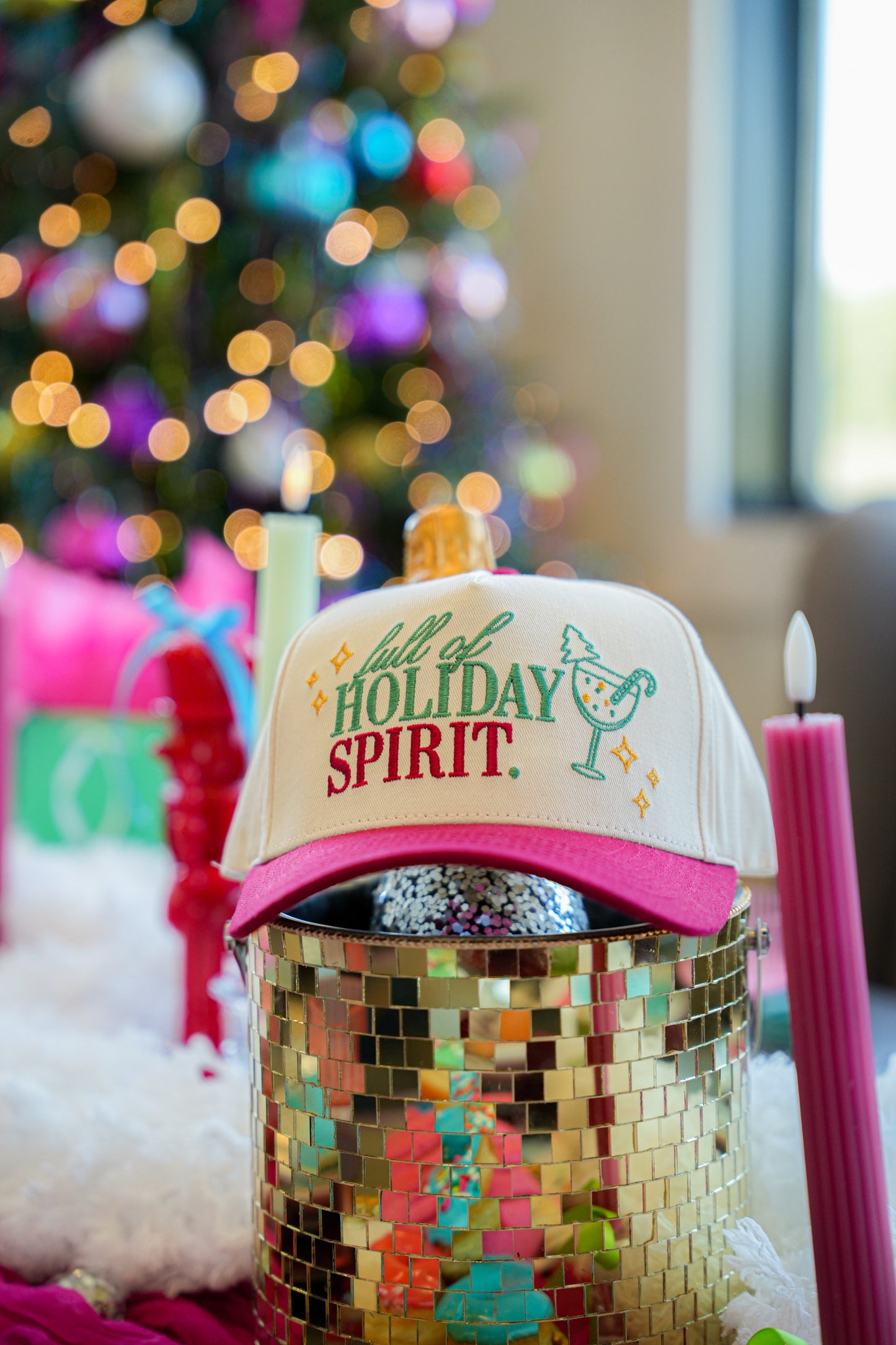 FULL OF HOLIDAY SPIRIT CANVAS CAP