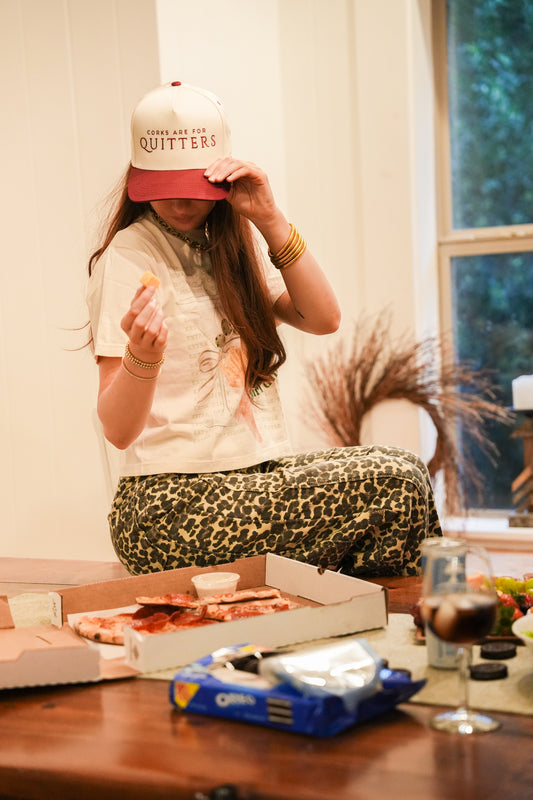 CORKS ARE FOR QUITTERS CANVAS CAP