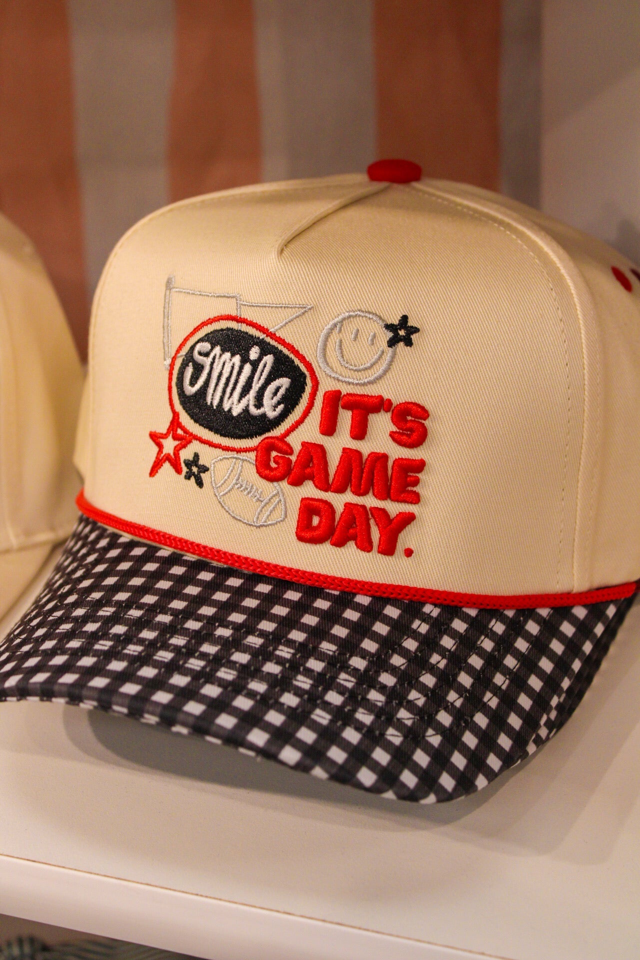 SMILE, IT’S GAME DAY CANVAS CAP