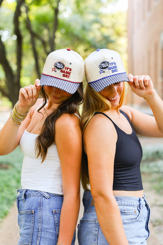 SMILE, IT’S GAME DAY CANVAS CAP