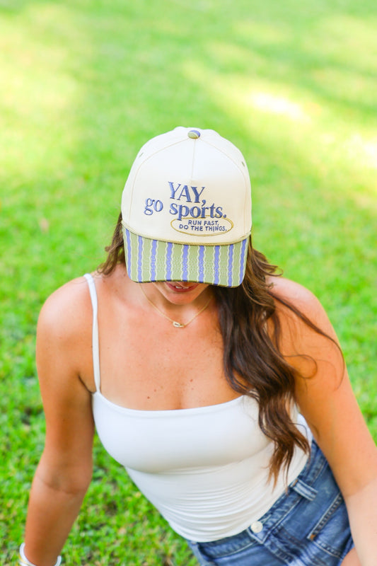 YAY, GO SPORTS CANVAS CAP