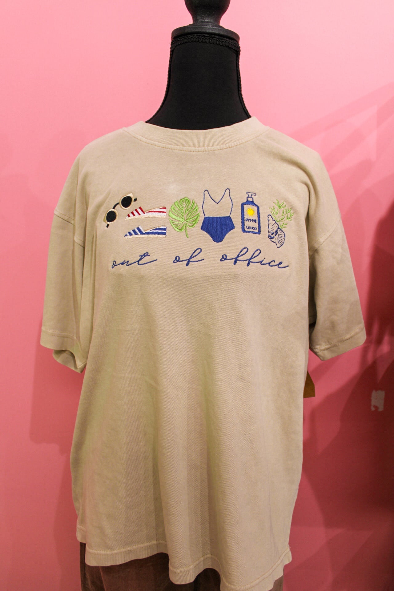 OUT OF OFFICE EMBROIDERED TEE